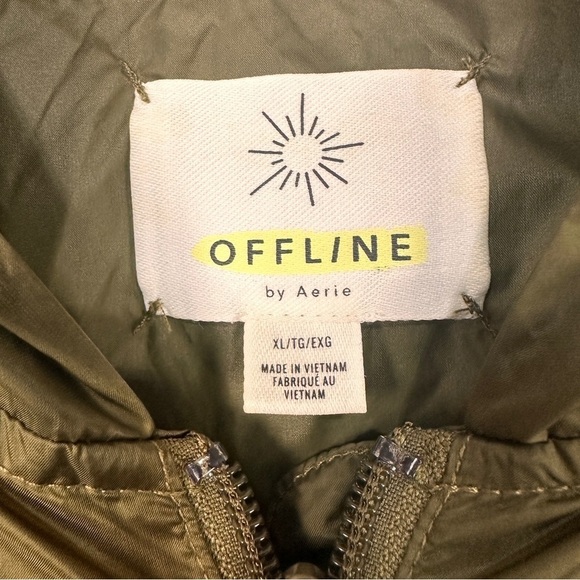 Aerie women’s army green wind jacket pullover raincoat size XL extra large - Picture 5 of 10